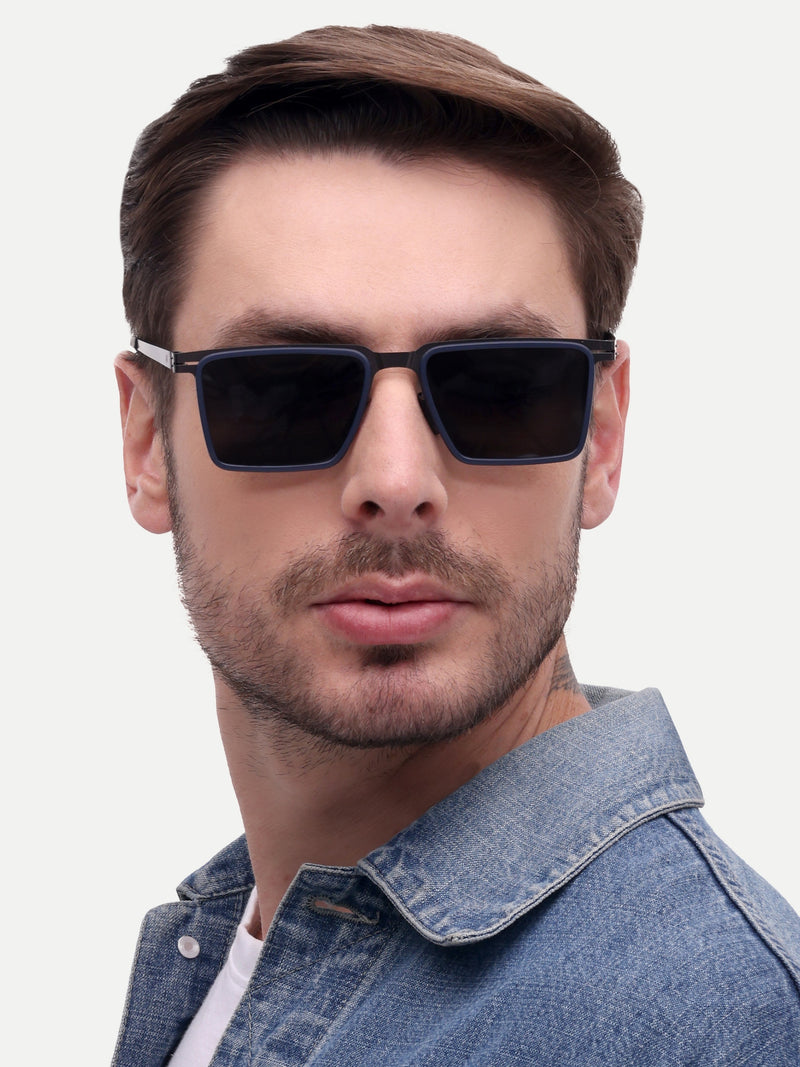 Matt blue wayfarer mens sunglasses