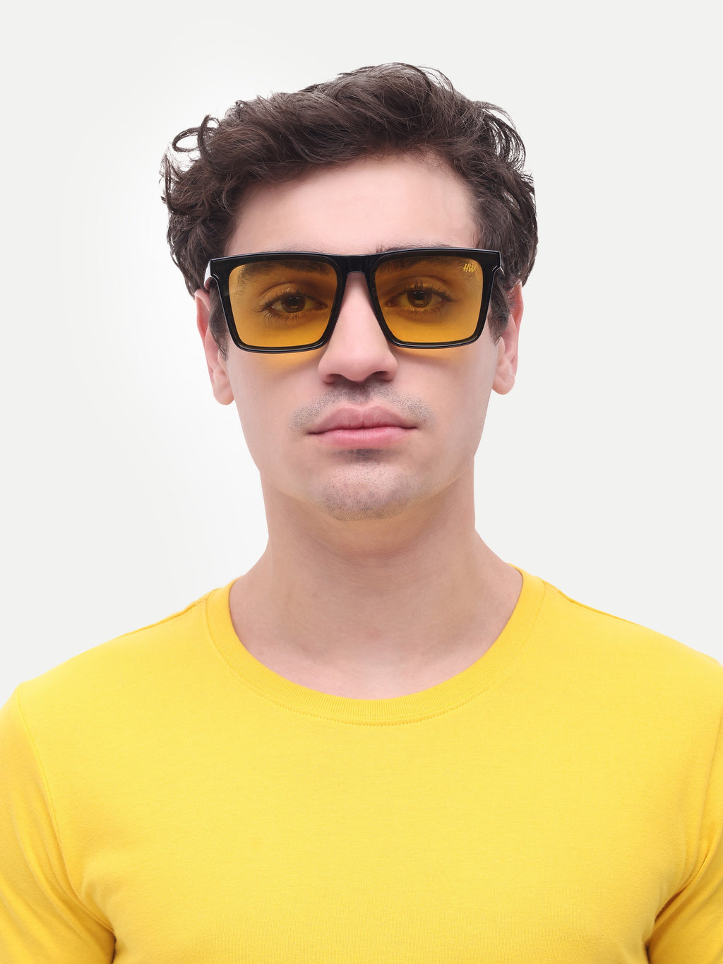 Men's Classic Yellow Wayfarer Sunglasses