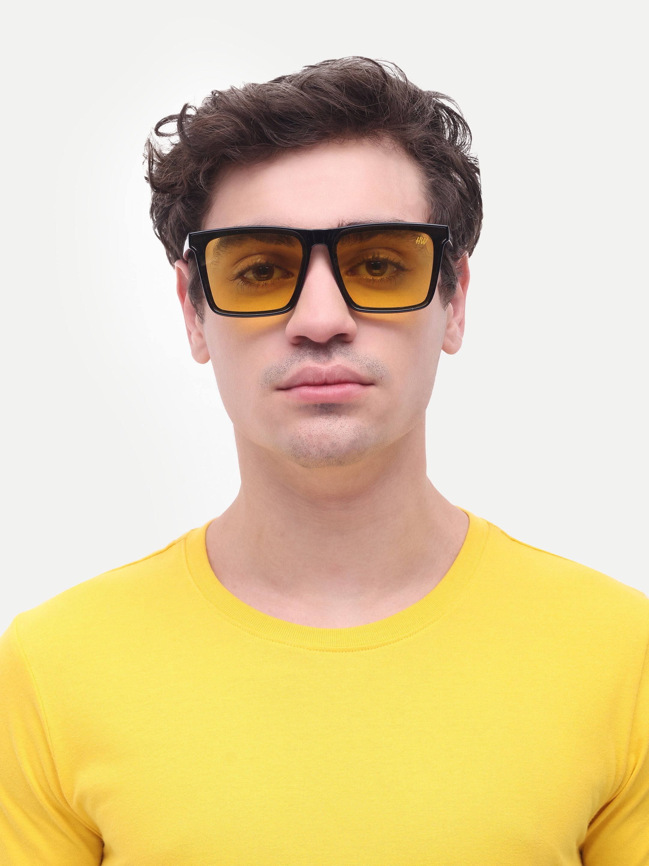 Men's Classic Yellow Wayfarer Sunglasses
