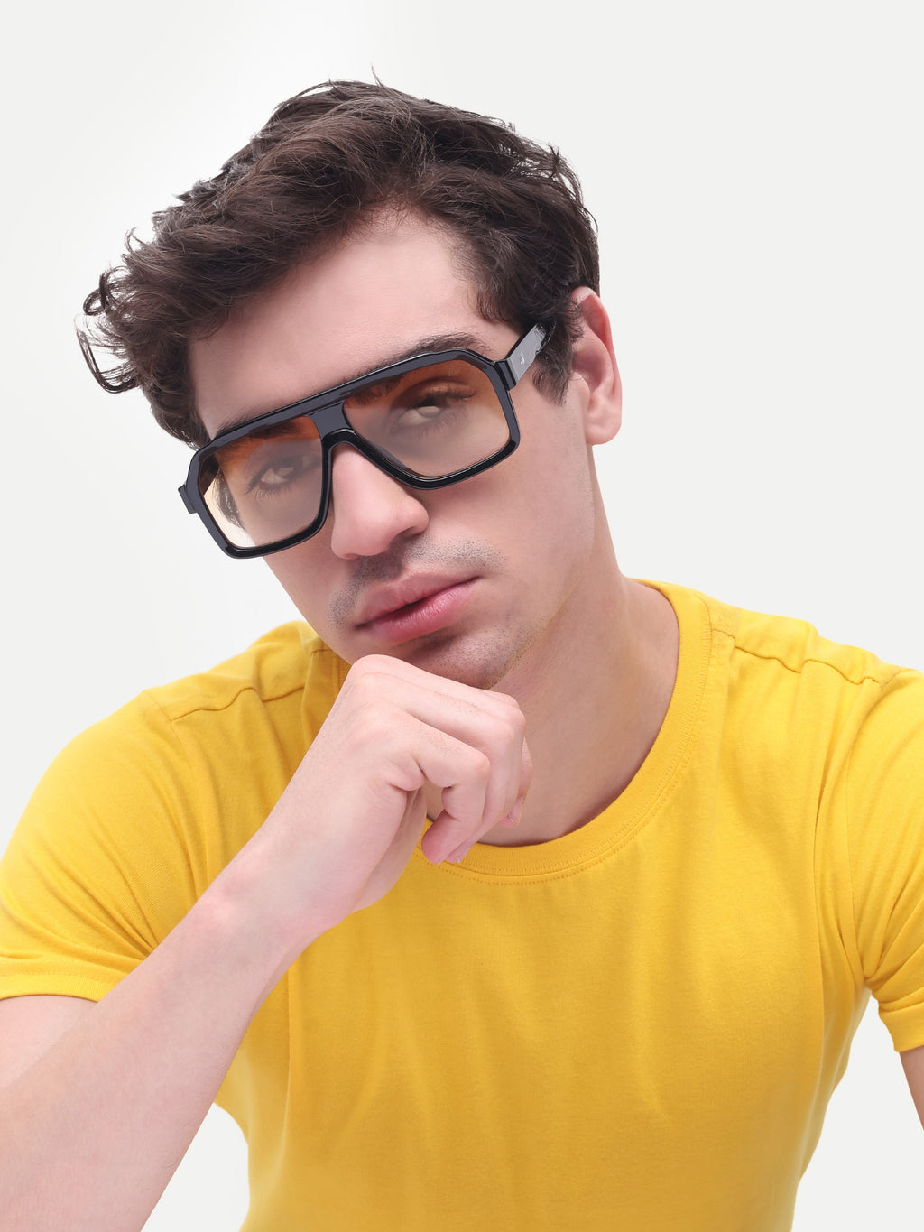 Men's Classic Yellow Wayfarer Sunglasses