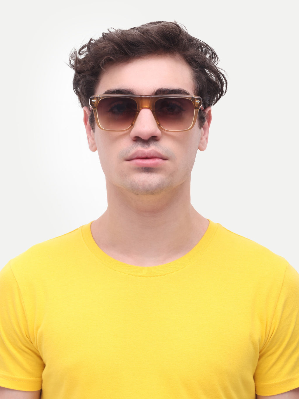 Men's Classic Brown Wayfarer Sunglasses