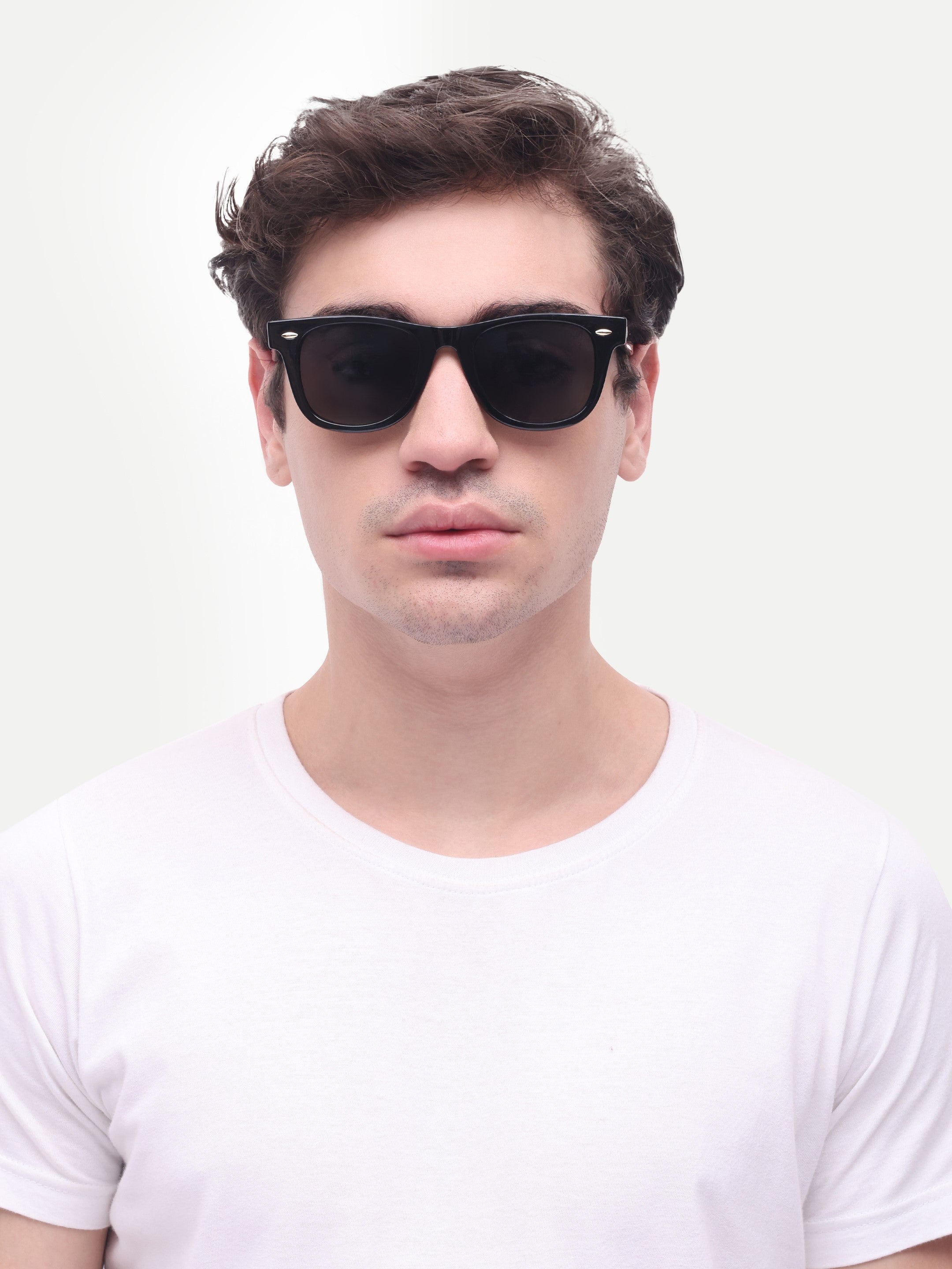 Men's Classic Black Wayfarer Sunglasses