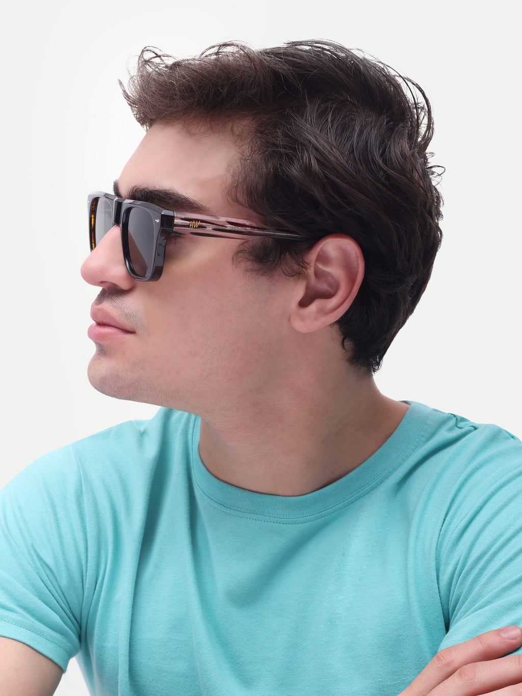 Men's Black UV Protected Wayfarer Sunglasses