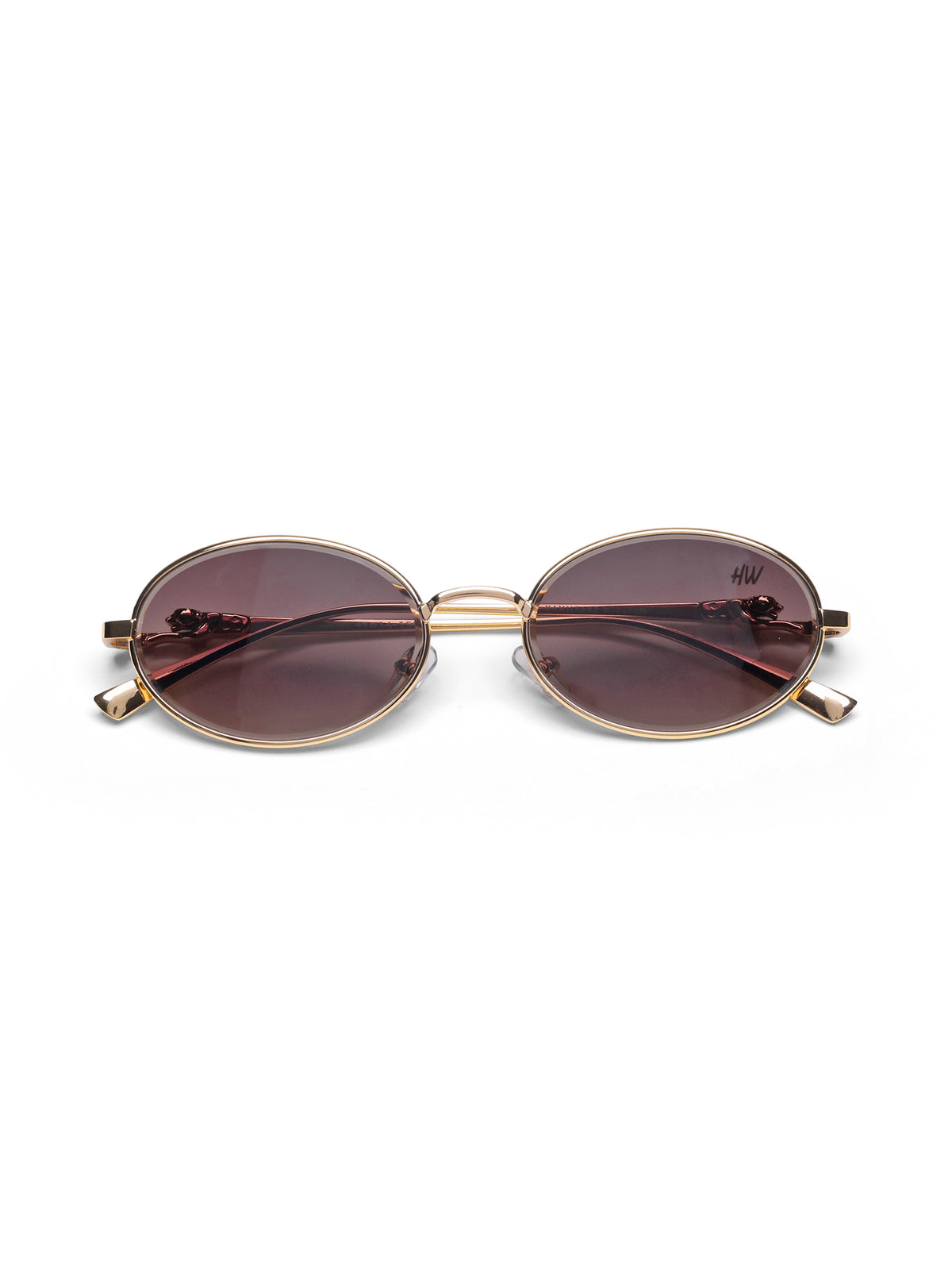 Luxy Gold Pink Oval Women Sunglasses