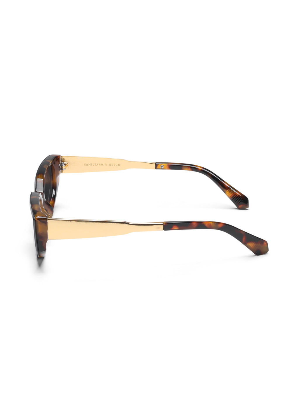 Nasty Leopard Gold Brown Cateye Women Sunglasses