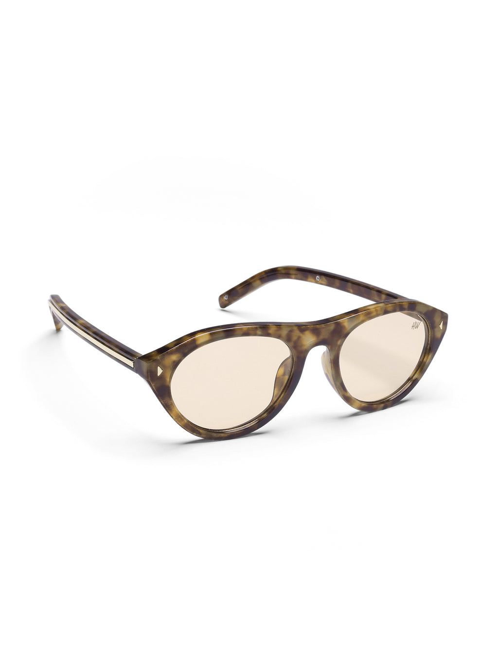Regalis Leopard Peach Oval Women Sunglasses
