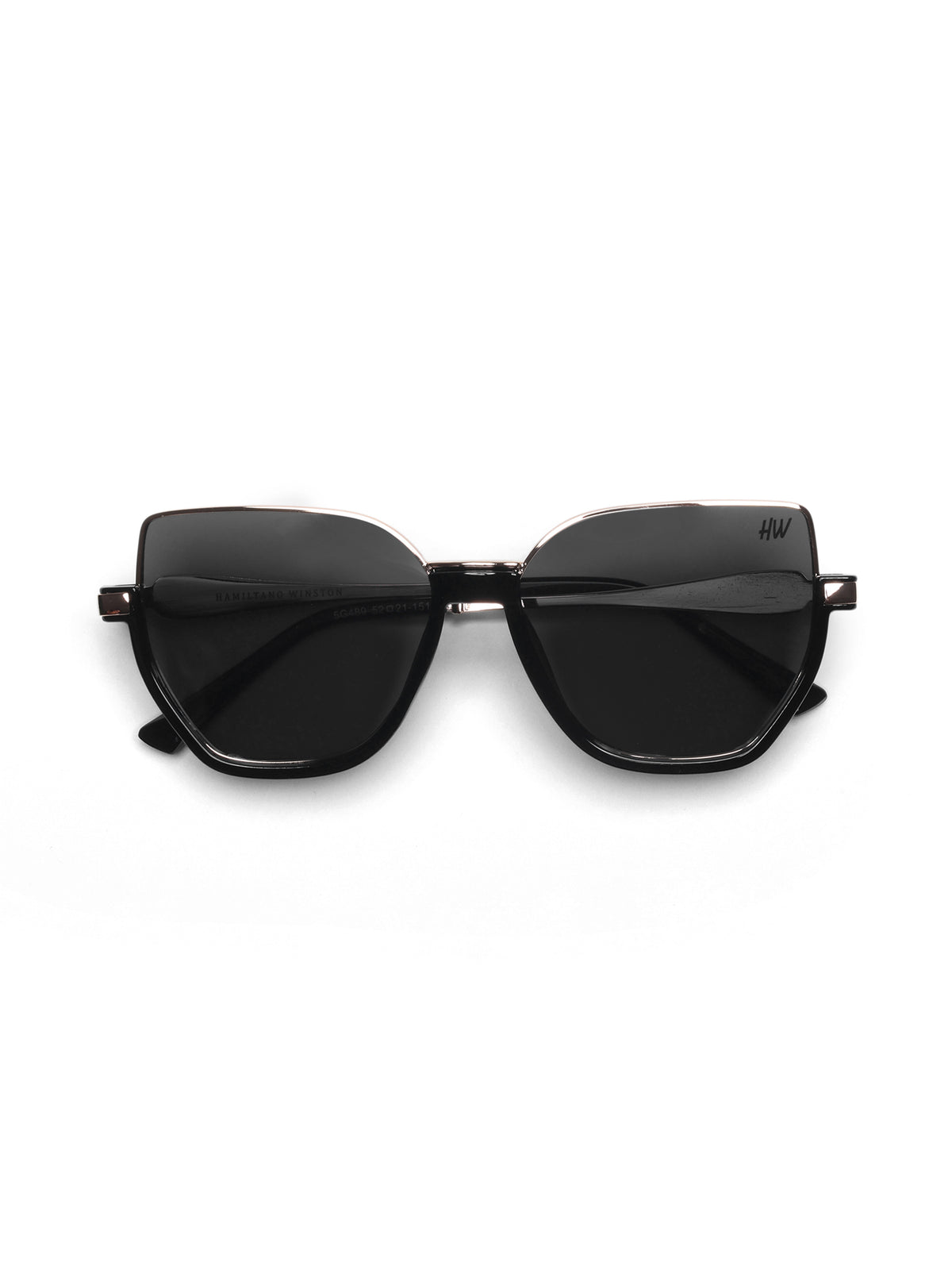 Sovereign Gold Black Cateye Women Sunglasses