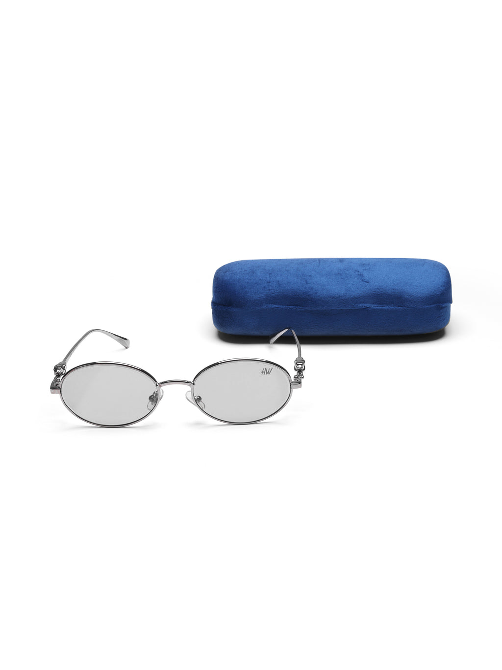 Luxy Silver Grey Oval Women Sunglasses