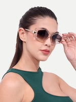 Women's Transparent Brown UV Protected Sunglasses