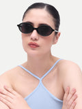 Women's Oval Black Sunglasses
