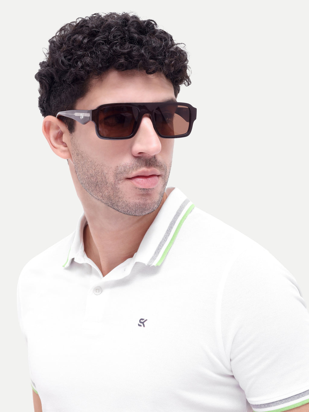 Onyx Brown Wayfarer Mens Sunglasses