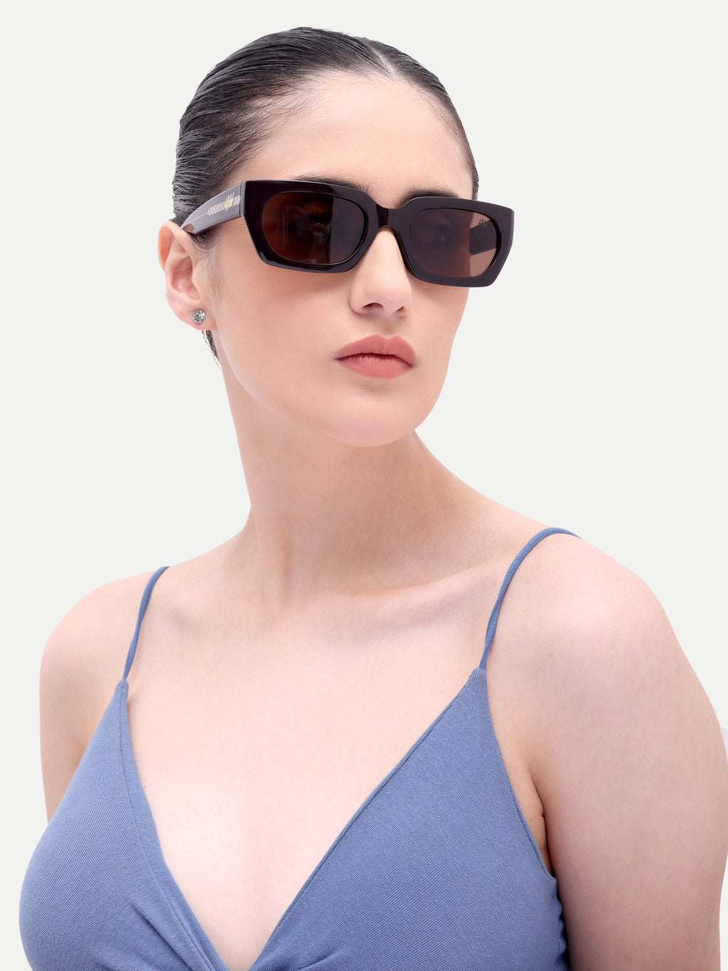 Solara Brown Oval UV Protected Womens Sunglasses