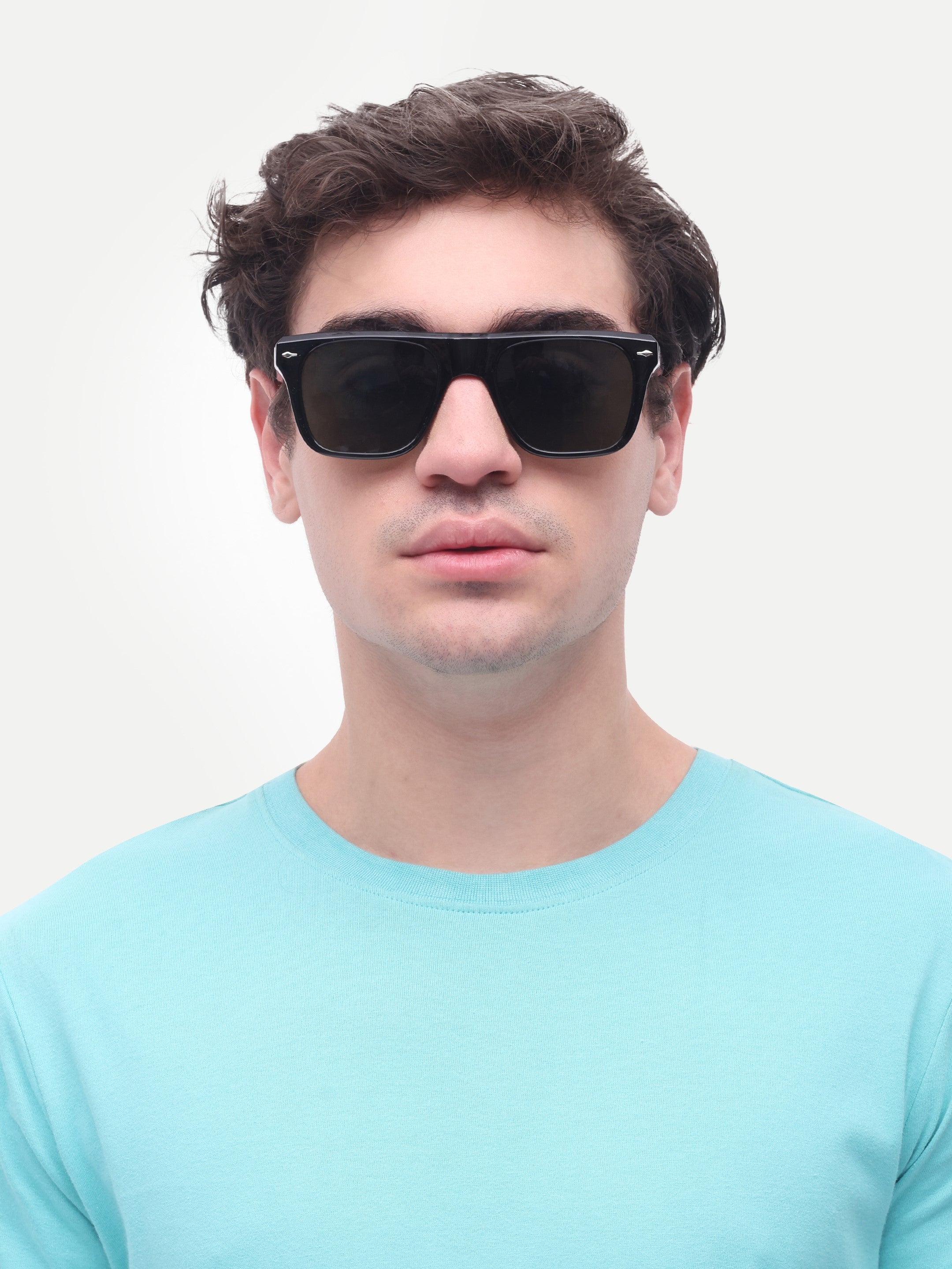 Men's Black UV Protected Wayfarer Sunglasses