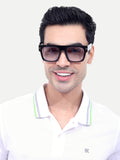 Men's UV Protected Blue Wayfarer Rectangular Sunglasses