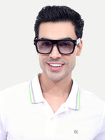 Men's UV Protected Blue Wayfarer Rectangular Sunglasses