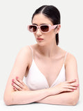 Aurelia Acetate Pink Oval UV Protected Womens Sunglasses