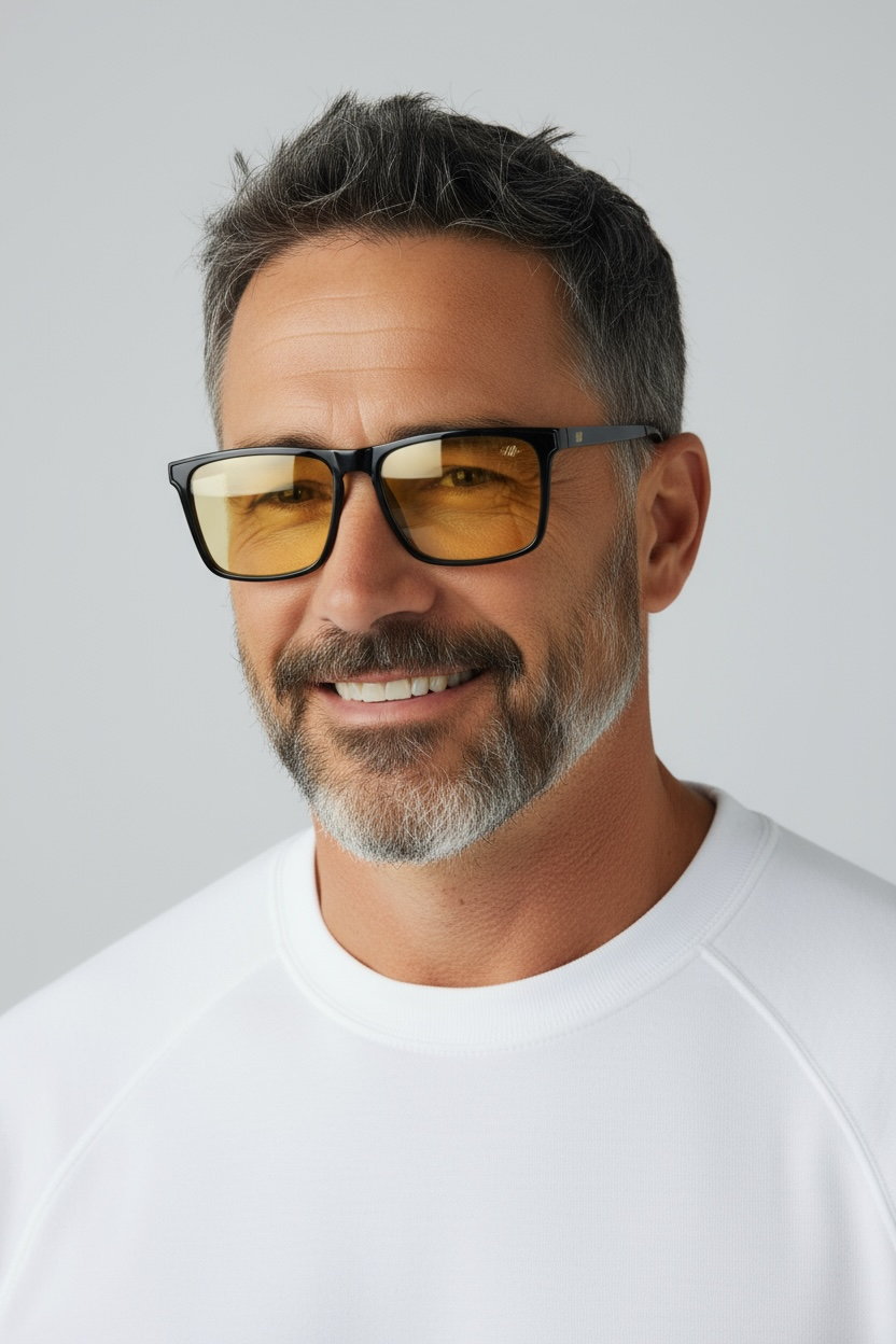Men's Classic Yellow Wayfarer Sunglasses