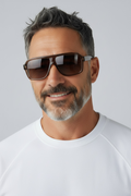 Men's Classic Brown Wayfarer Sunglasses