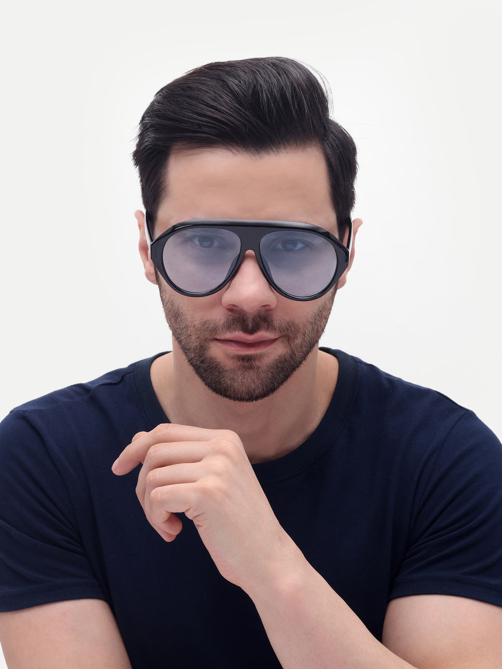 Men's UV Protected Blue Aviator Sunglasses