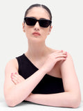 Evora Black Cateye UV Protected Womens Sunglasses