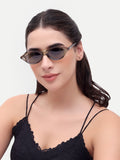 Aviana Oval Brown UV Protected Womens Sunglasses