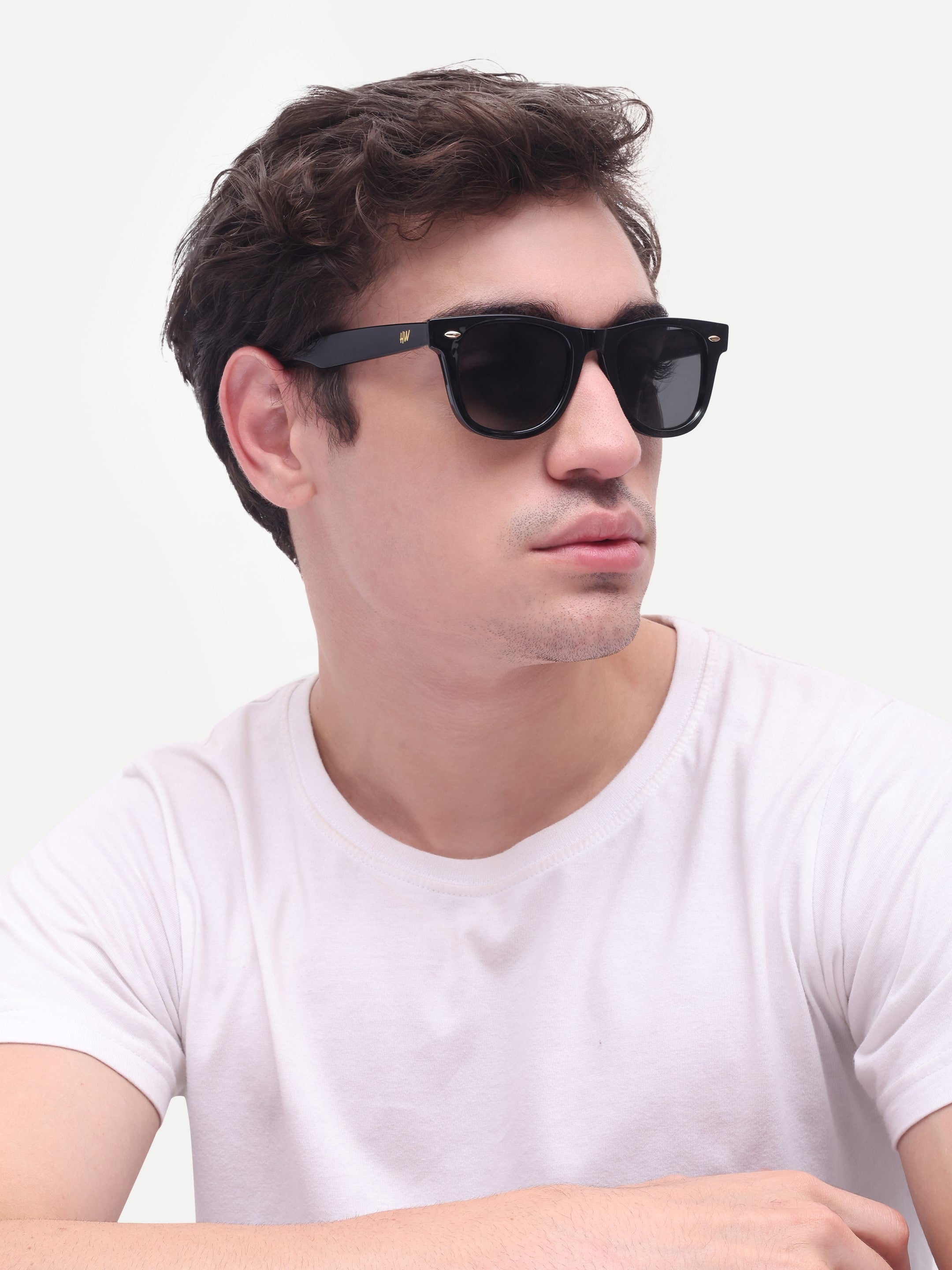 Men's Classic Black Wayfarer Sunglasses