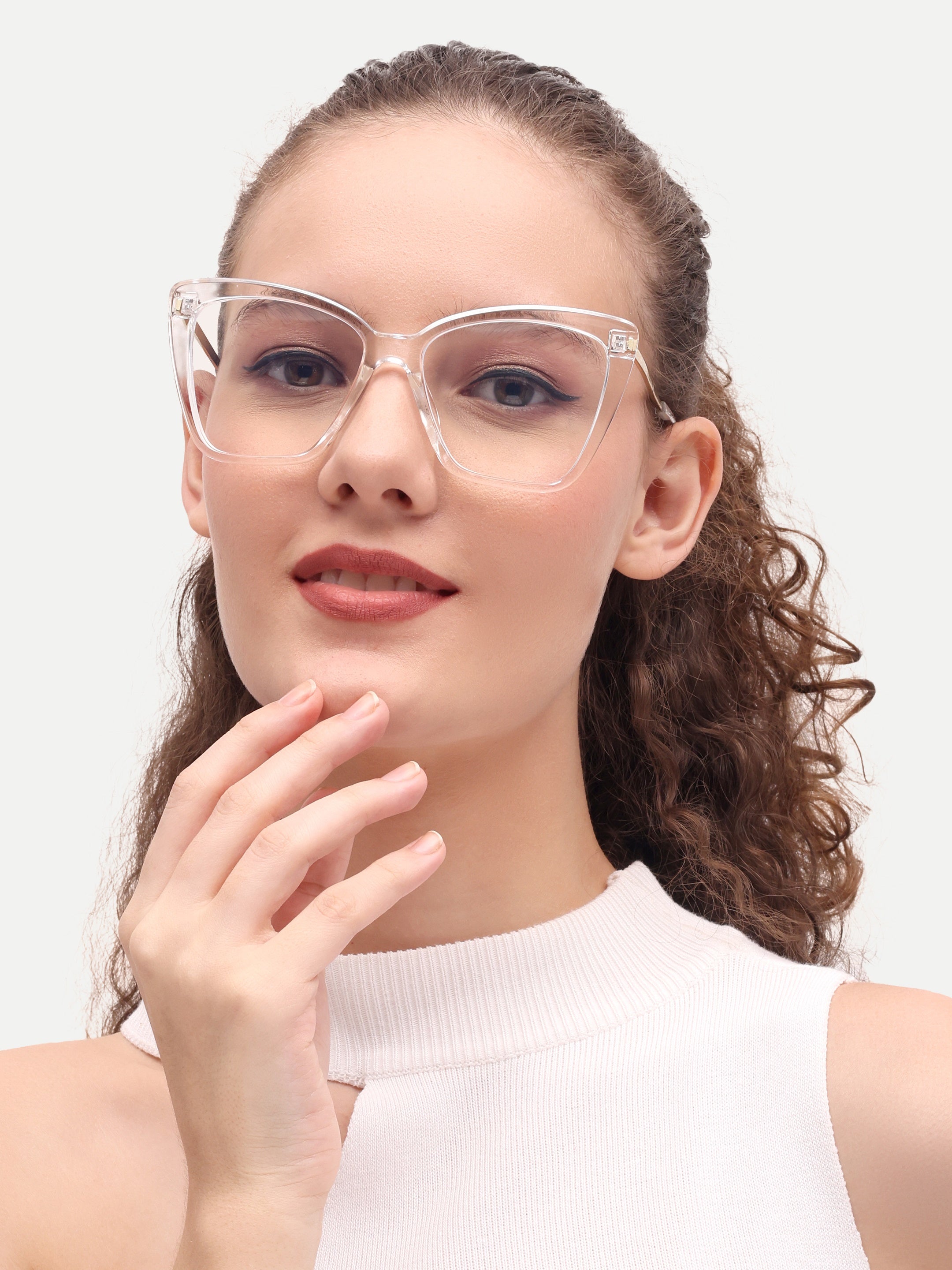 Cateye Women Transparent UV Protected Optical