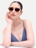 Sirena Gold Brown UV Protected Womens Sunglasses