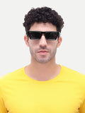 Zevron Black Wayfarer Mens Sunglasses