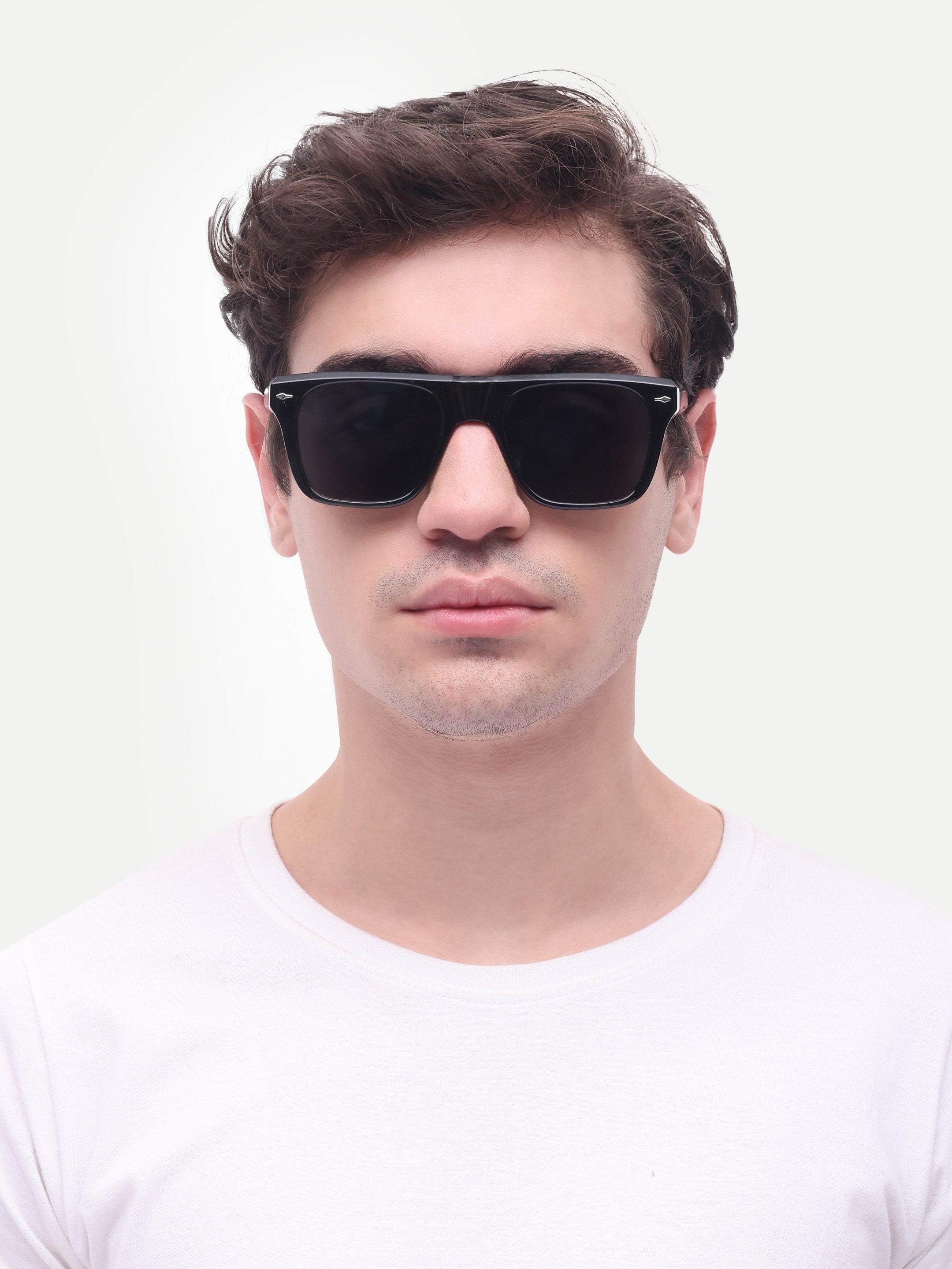 Men's Classic Black Wayfarer Sunglasses