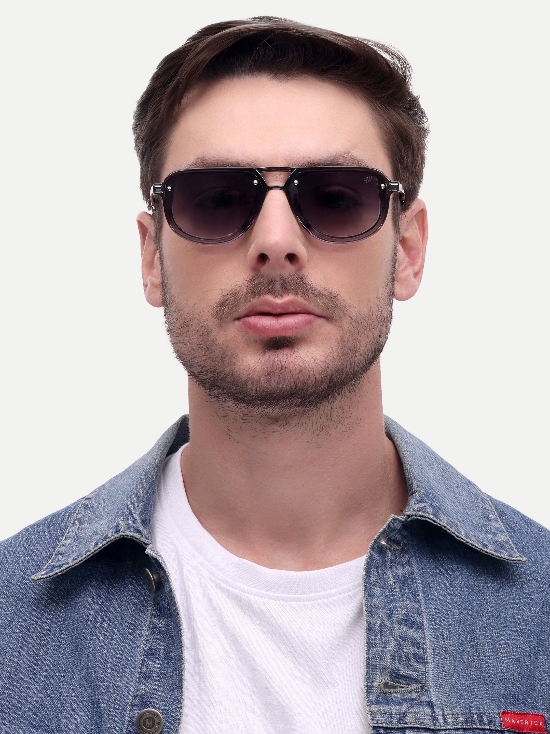 Men Wayfarer UV Protected Sunglasses Light Black