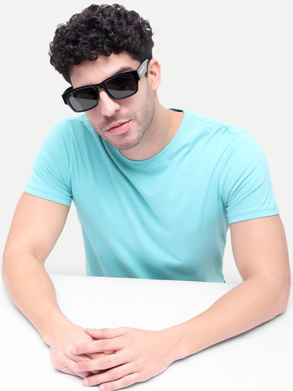 Torino Black Wayfarer Mens Sunglasses