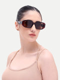 Aveline Oval Brown UV Protected Womens Sunglasses