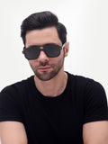Men's UV Protected Black Wayfarer Sunglasses