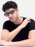 Raxon Black Wayfarer Mens Sunglasses
