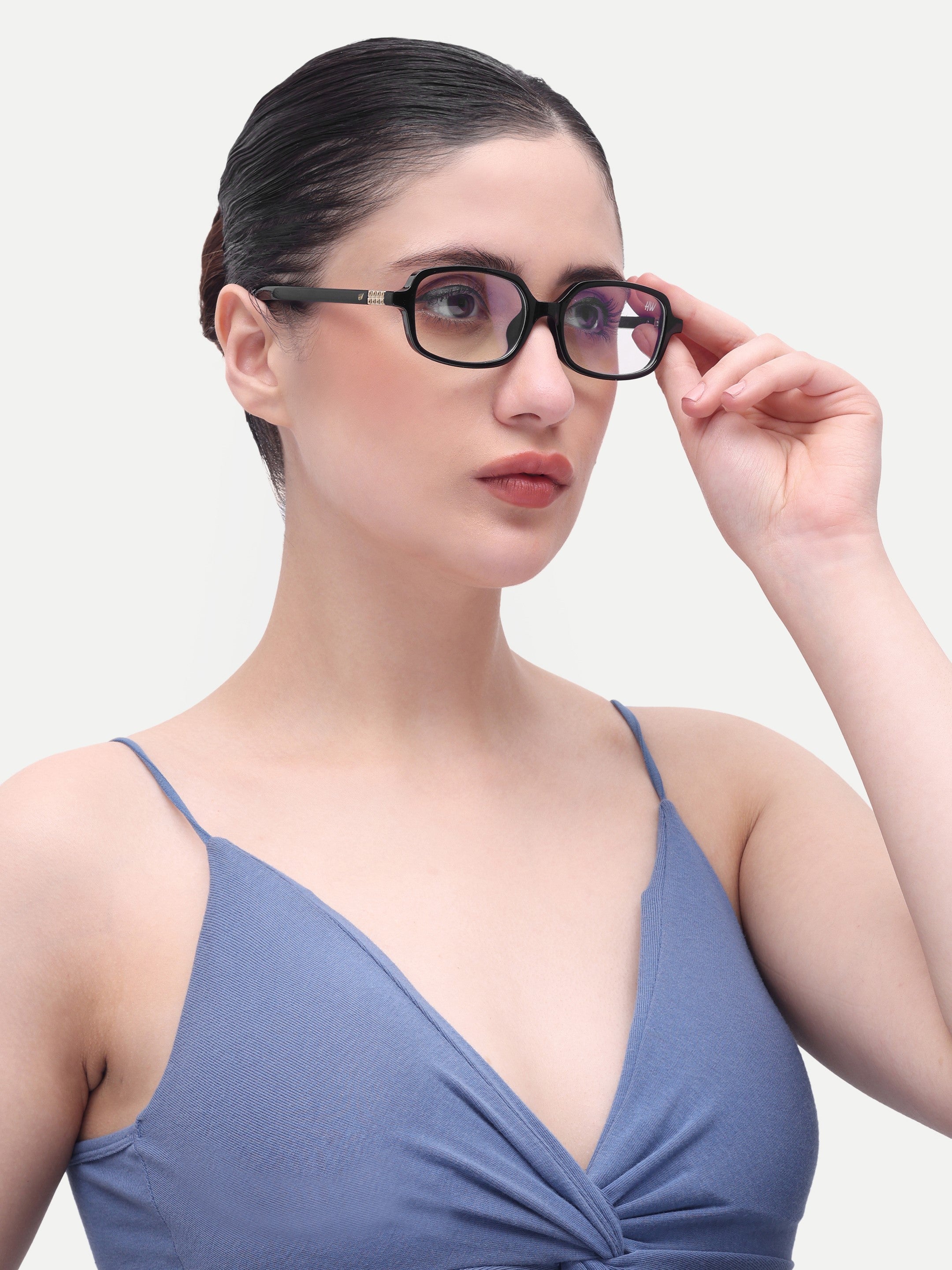 Women's Small Rectangle Transparent Frame