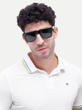 Novar Black Wayfarer Mens Sunglasses
