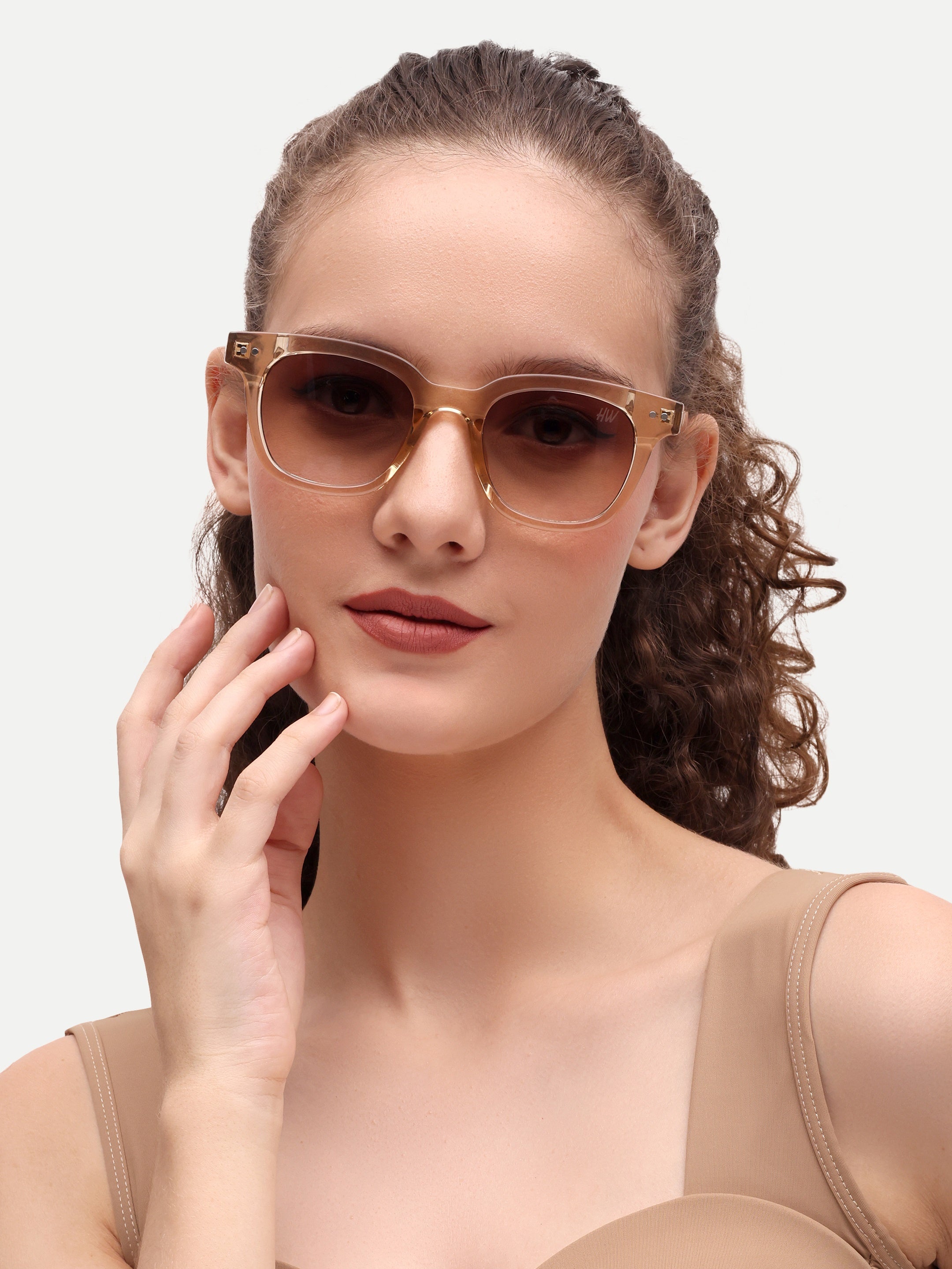 Wayfarer Brown Women UV Protected Sunglasses