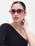 Women's Leopard Pink Oval Sunglasses