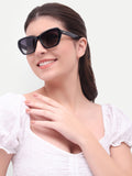 Women's Black Wayfarer UV Protected Sunglasses