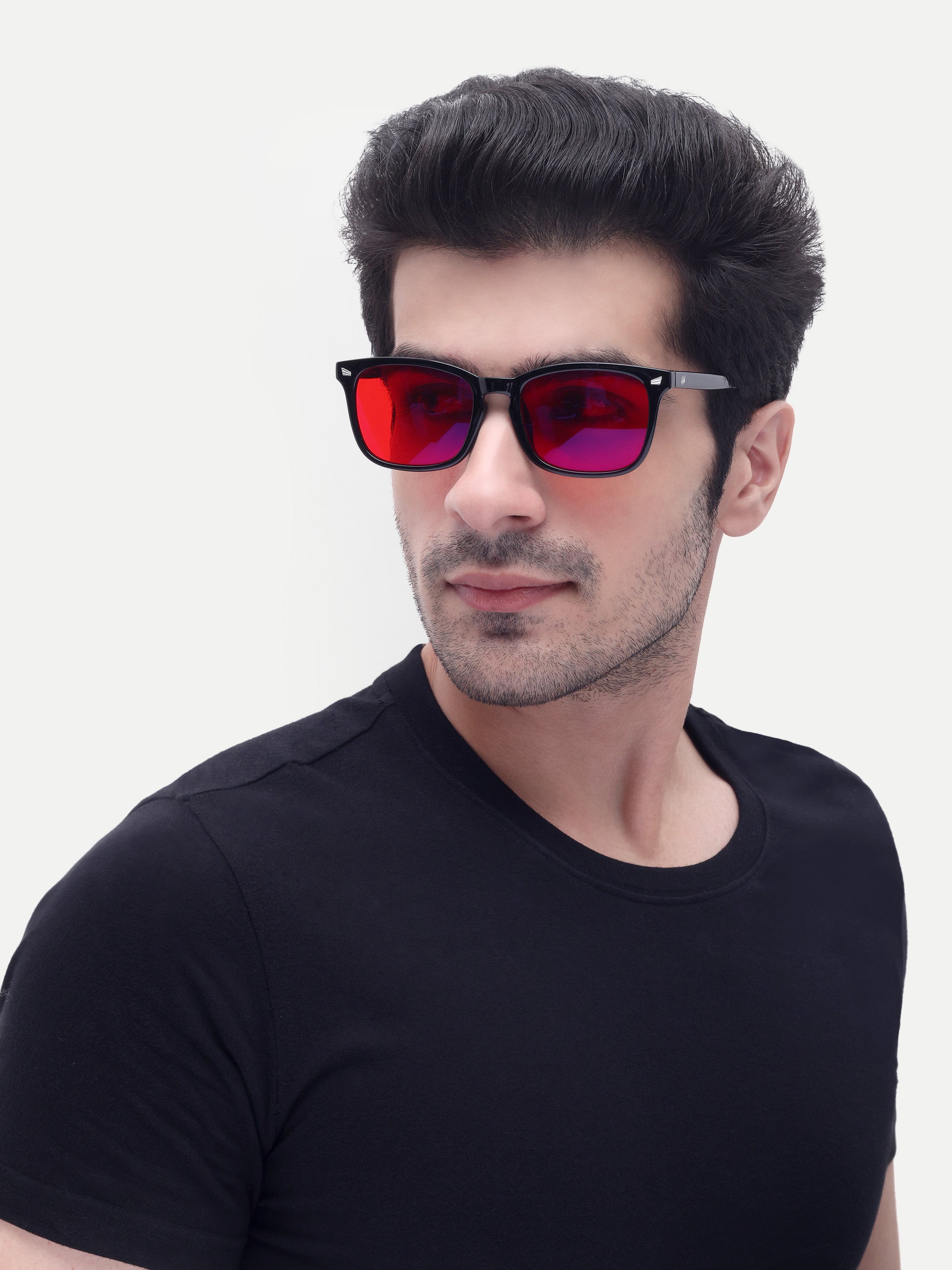 Sorren Red Wayfarer Mens Sunglasses