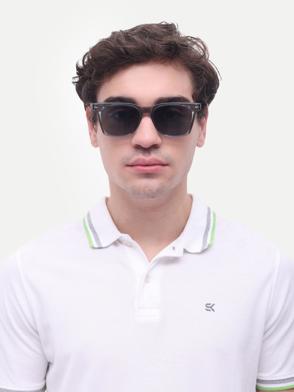 Men's Grey Wayfarer UV Protected Sunglasses