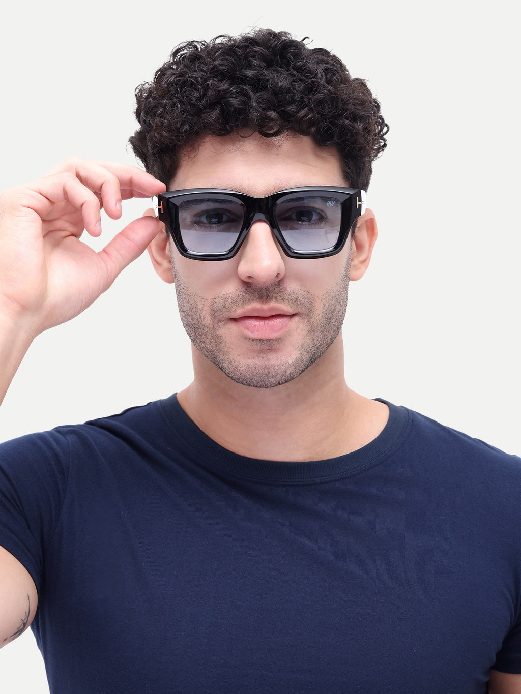 Phantom Blue Wayfarer Mens Sunglasses