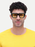 Falcon Yellow Wayfarer Mens Sunglasses