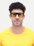 Kaelis Yellow Wayfarer Mens Sunglasses