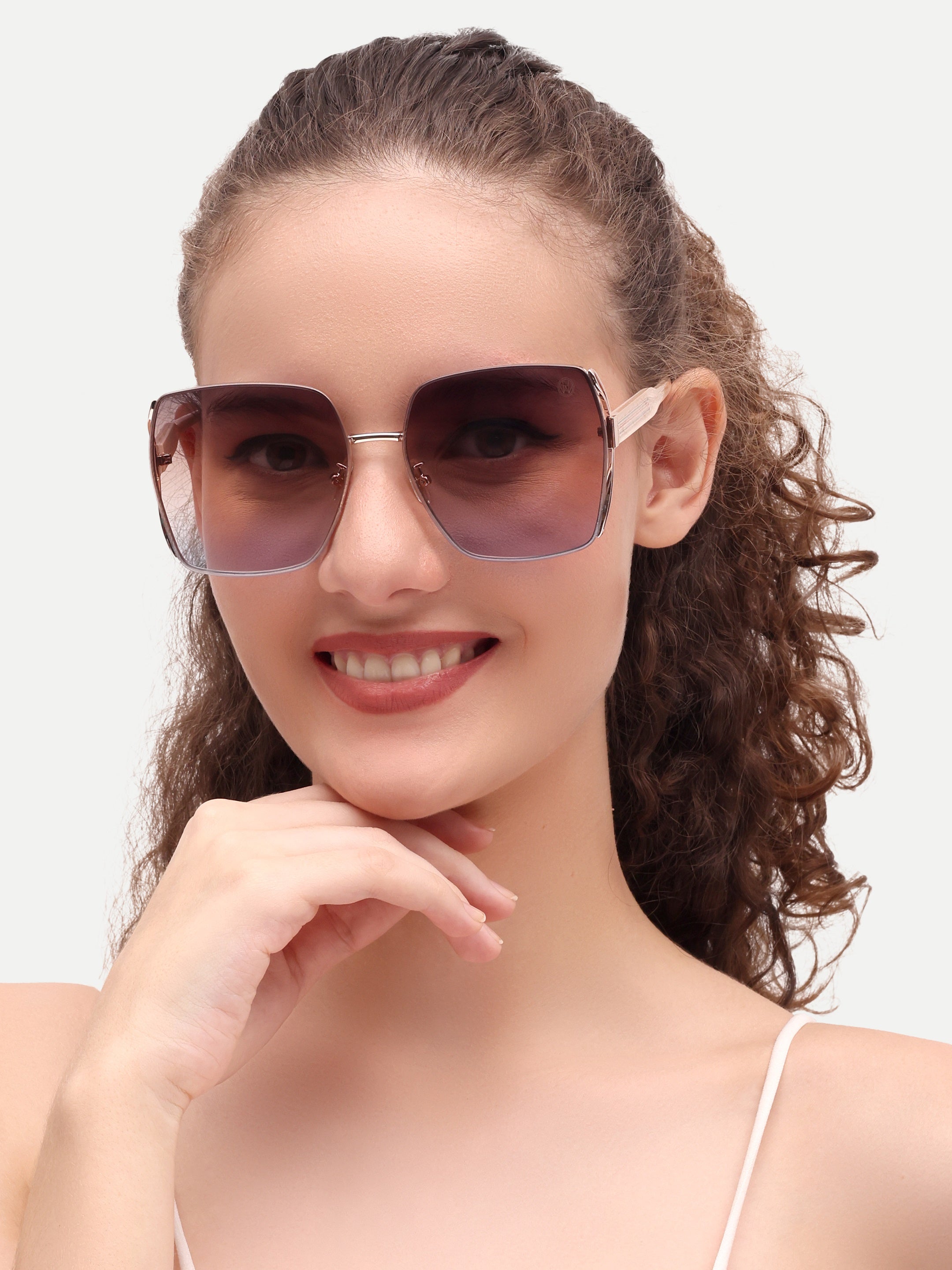 Women Square UV Protected Sunglasses