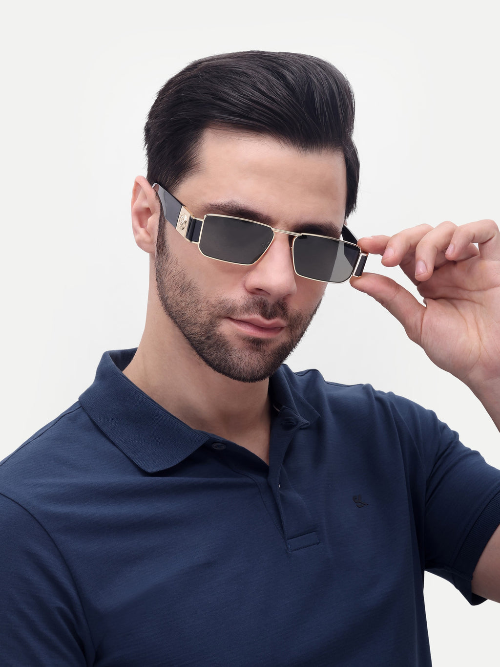 Men's Black Gold UV Protected Sunglasses