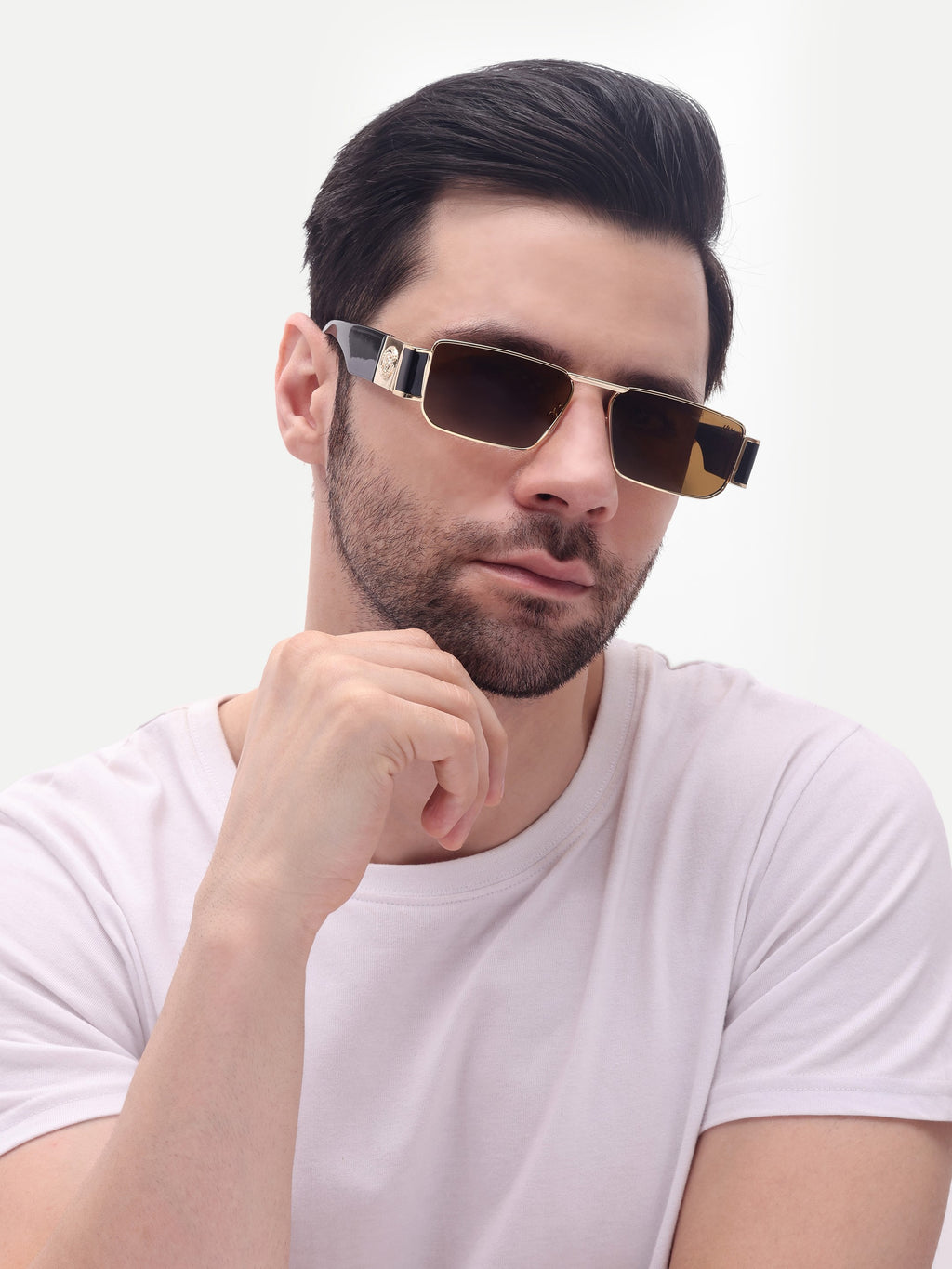 Men's Black Gold UV Protected Sunglasses