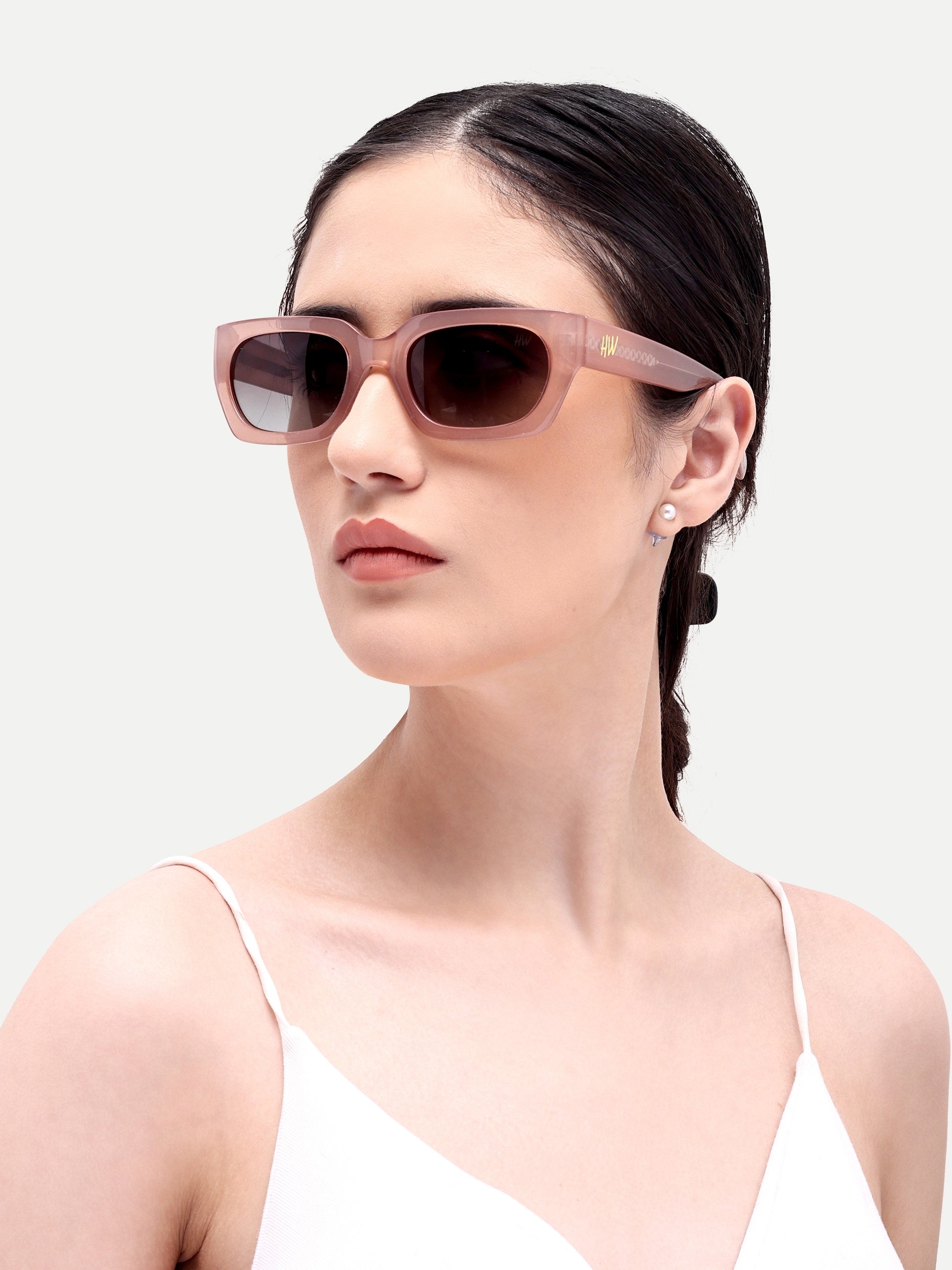 Savina Peach Wayfarer UV Protected Womens Sunglasses