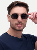 Men Hexagon Uv Protected Sunglasses Black